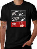 Eat Sleep Bake Graphic Tee - Funny Baking T-Shirt