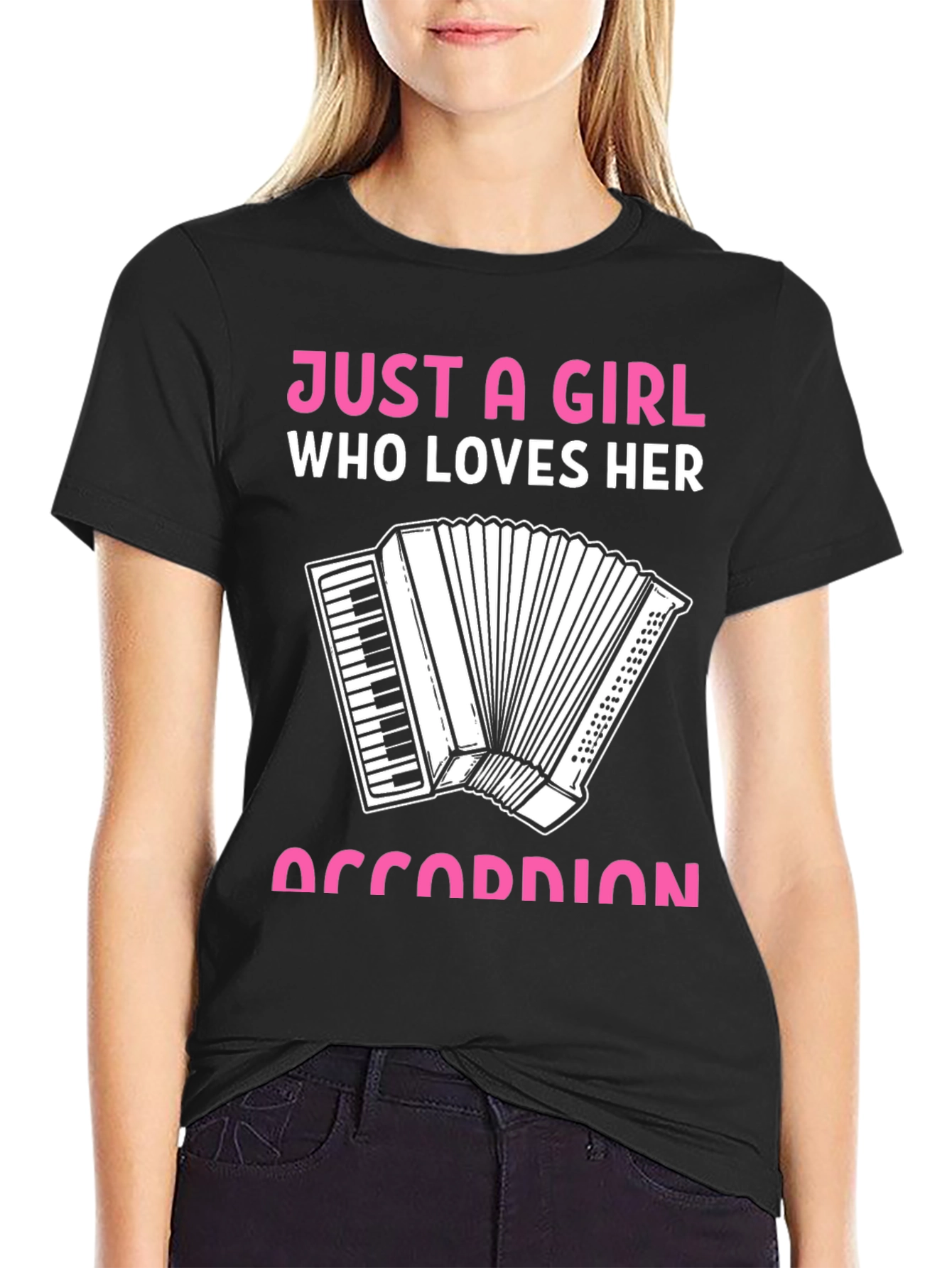 Just a Girl Who Loves Her Accordion T-Shirt