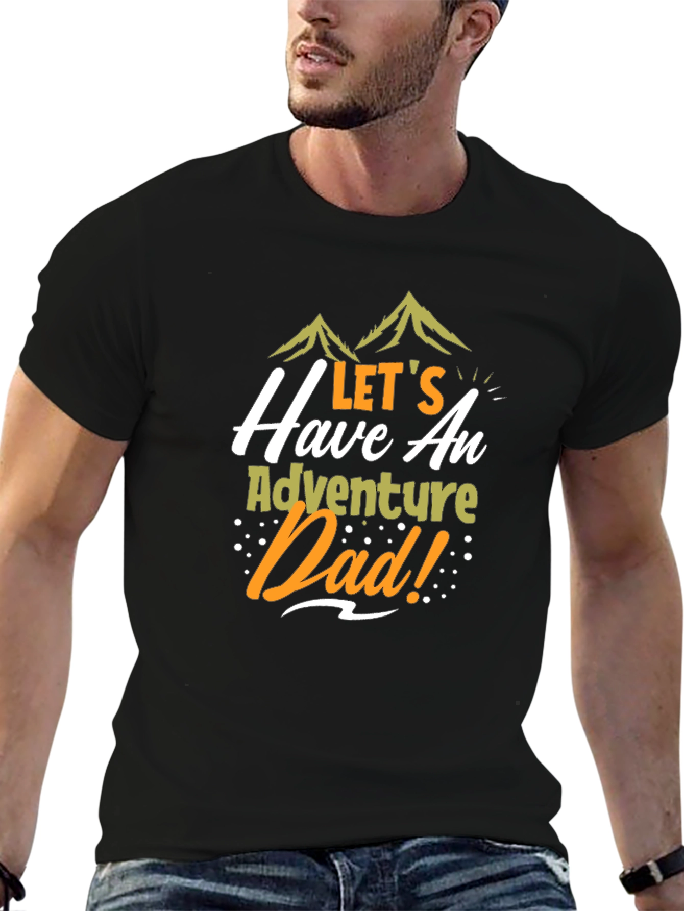 Adventure Dad Black Graphic Tee