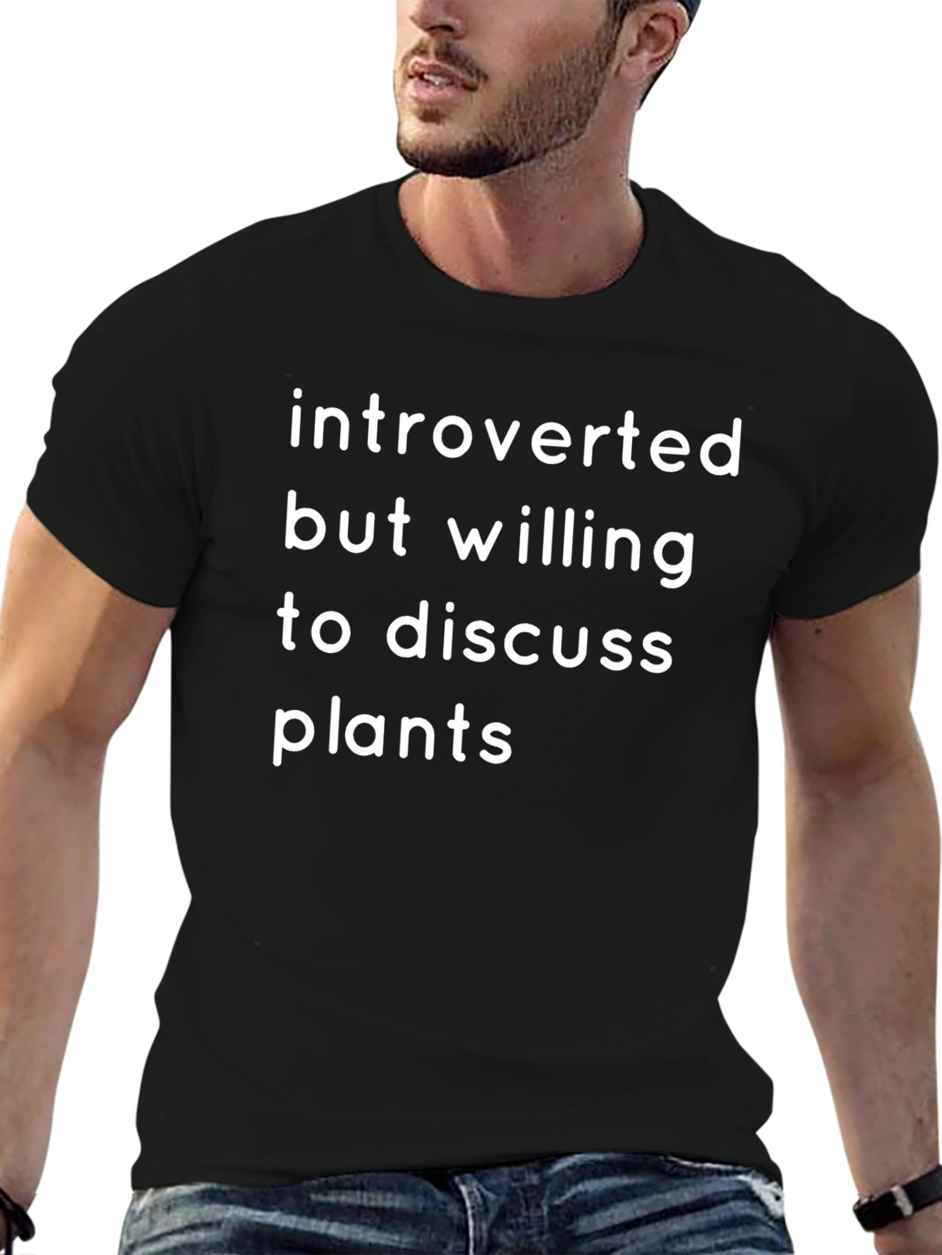 Introverted Plant Lover T-Shirt - Black
