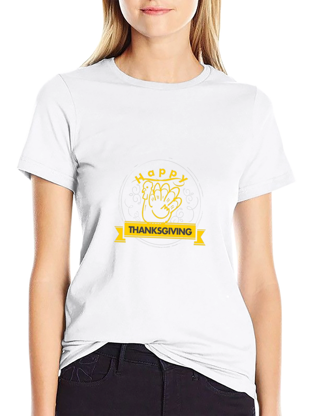 Happy Thanksgiving Turkey Hand T-Shirt
