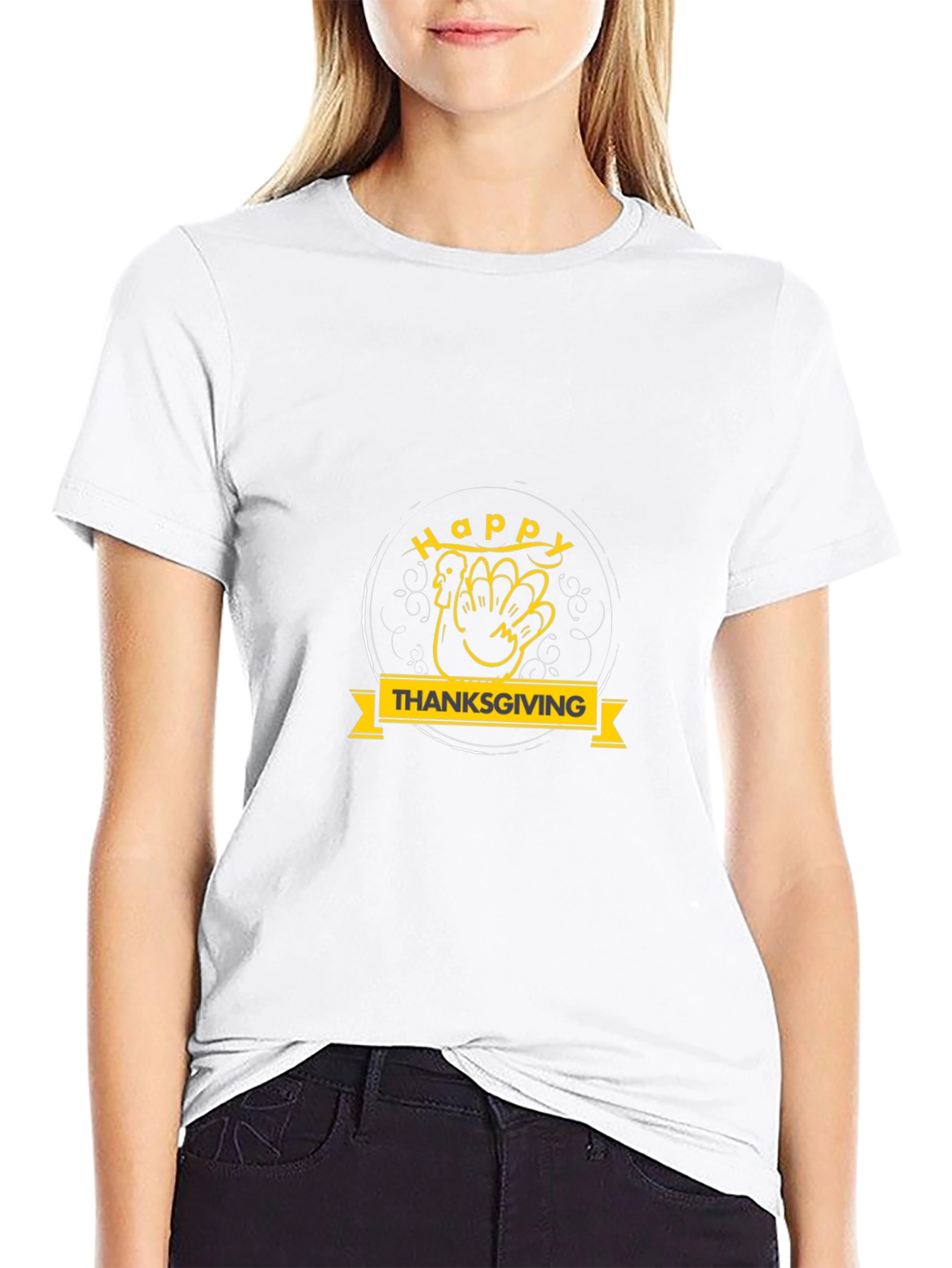 Happy Thanksgiving Turkey Hand T-Shirt