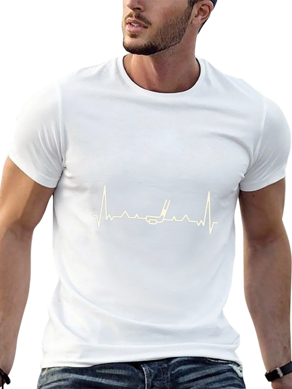 Golf Heartbeat T-Shirt - Golfers Pulse
