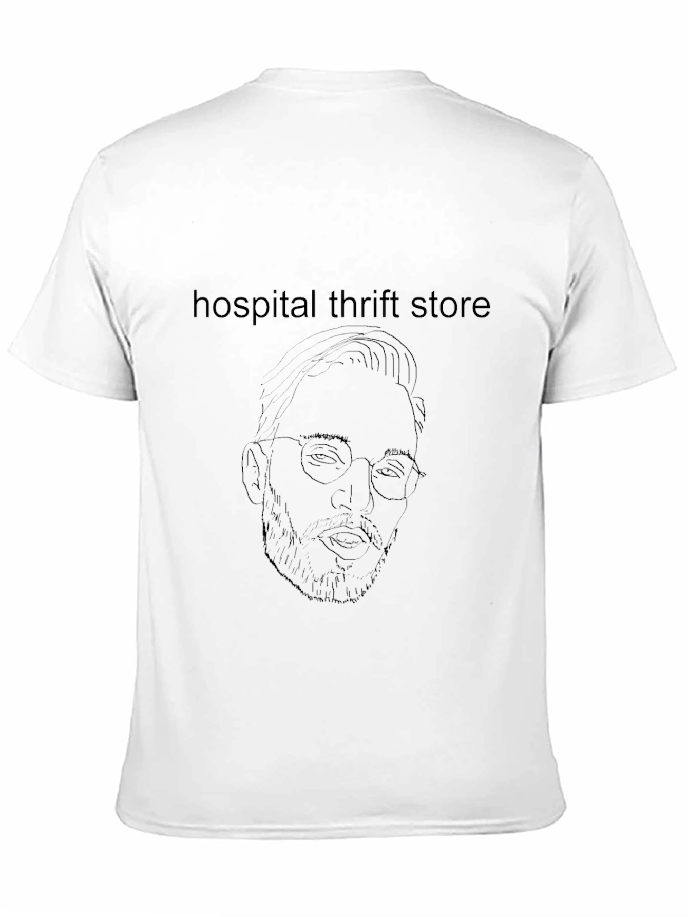 Hospital Thrift Store Line Art T-Shirt