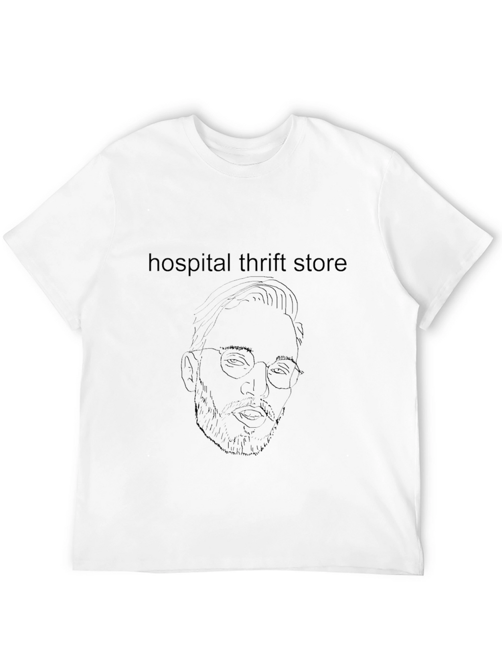 Hospital Thrift Store Line Art T-Shirt