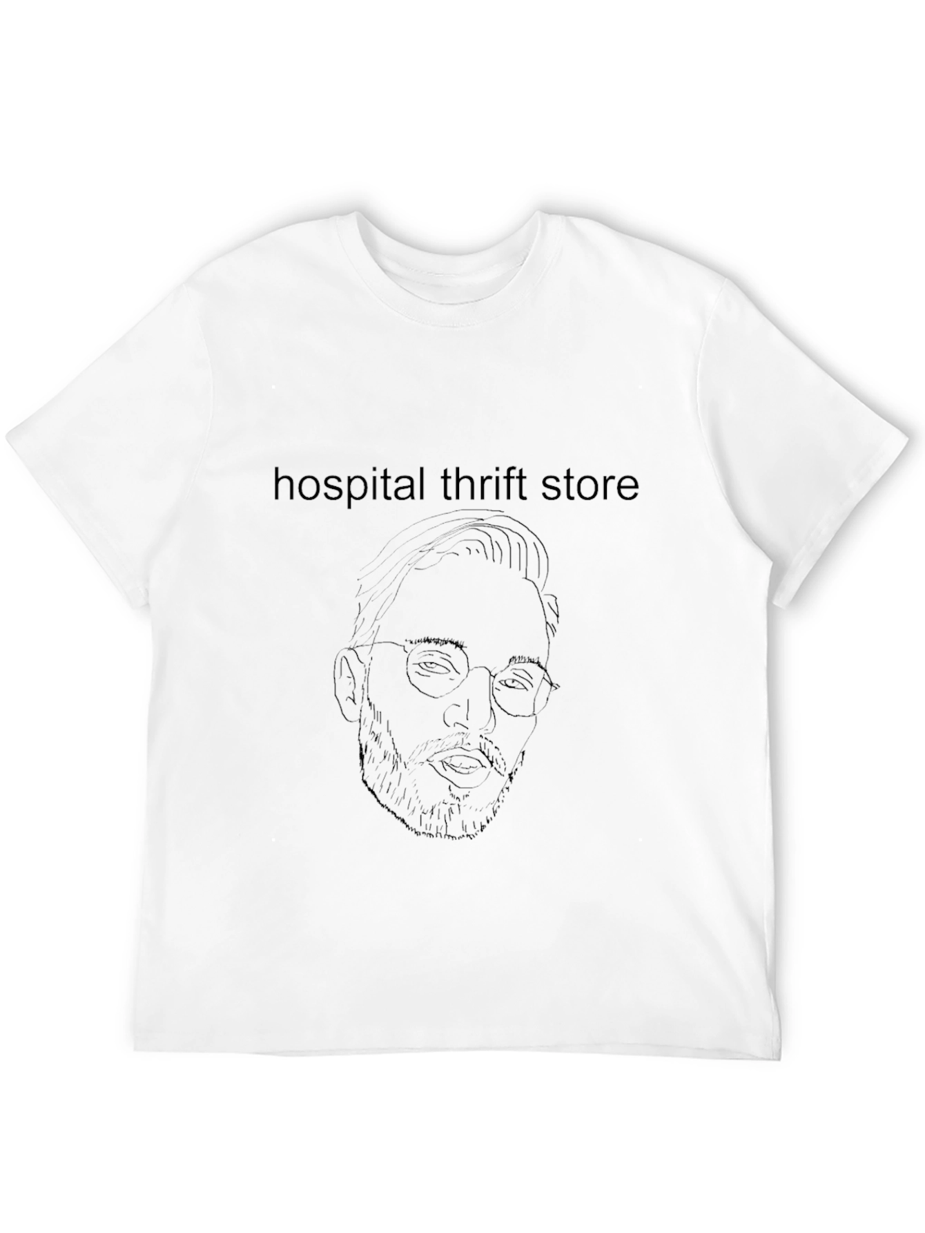 Hospital Thrift Store Line Art T-Shirt