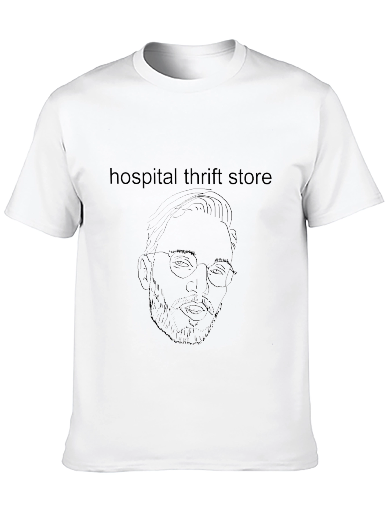Hospital Thrift Store Line Art T-Shirt