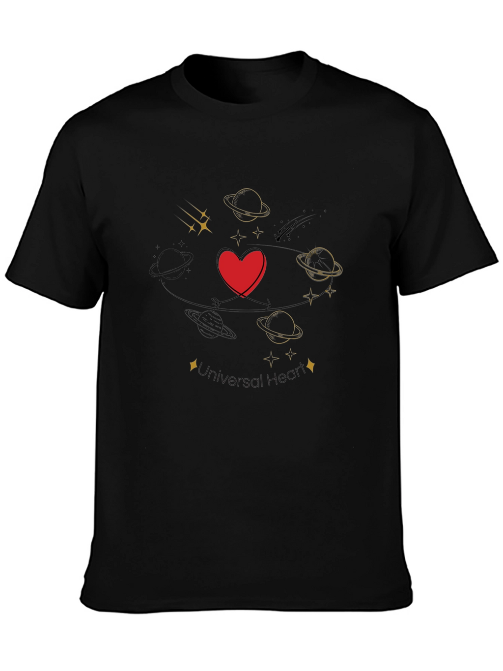 Heart & Planets Graphic Tee
