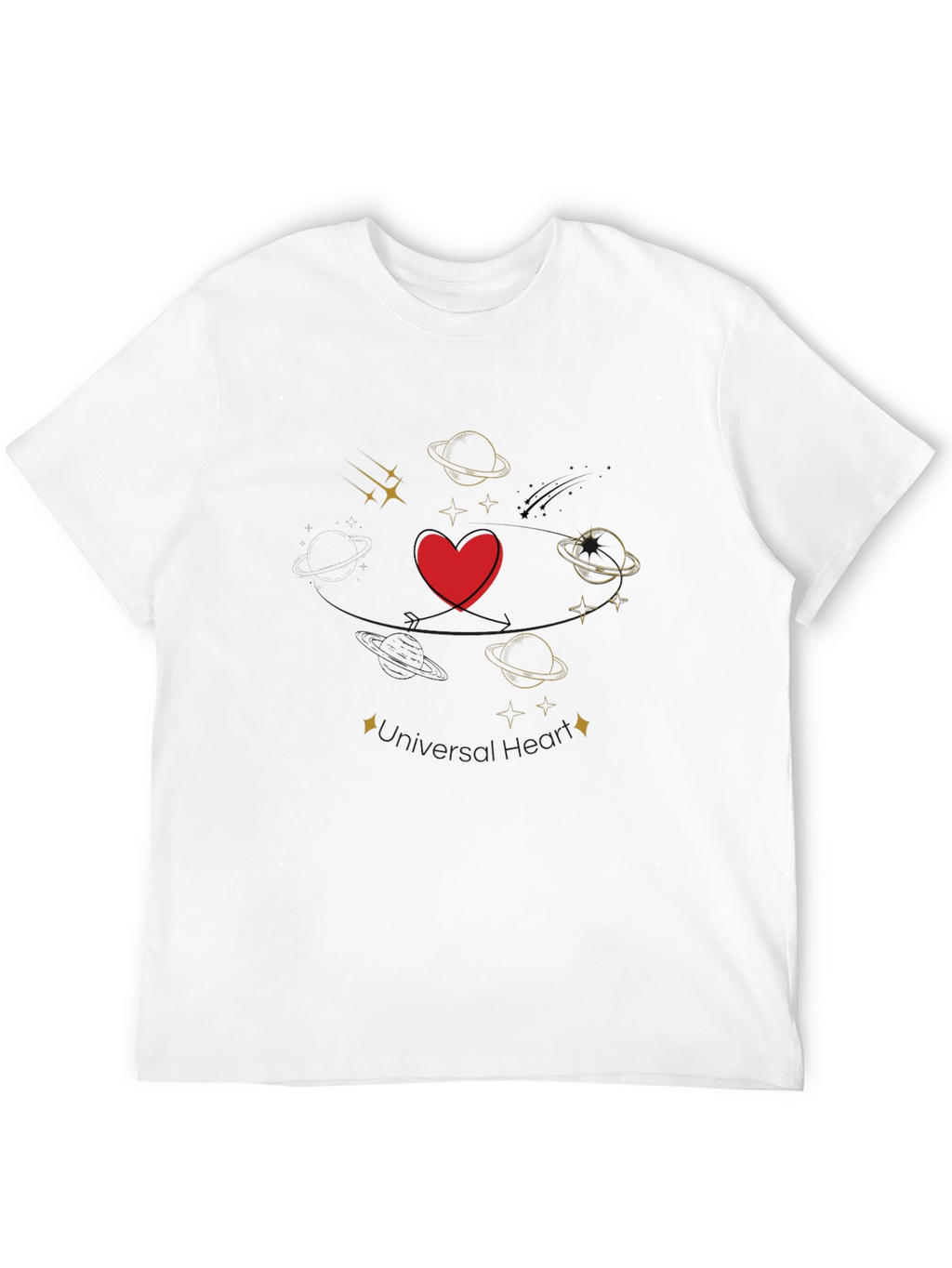 Heart & Planets Graphic Tee