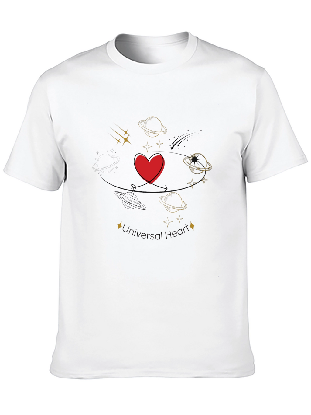 Heart & Planets Graphic Tee