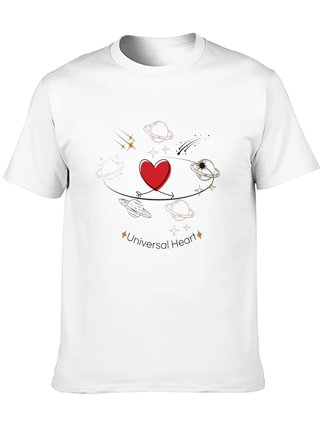 Heart & Planets Graphic Tee