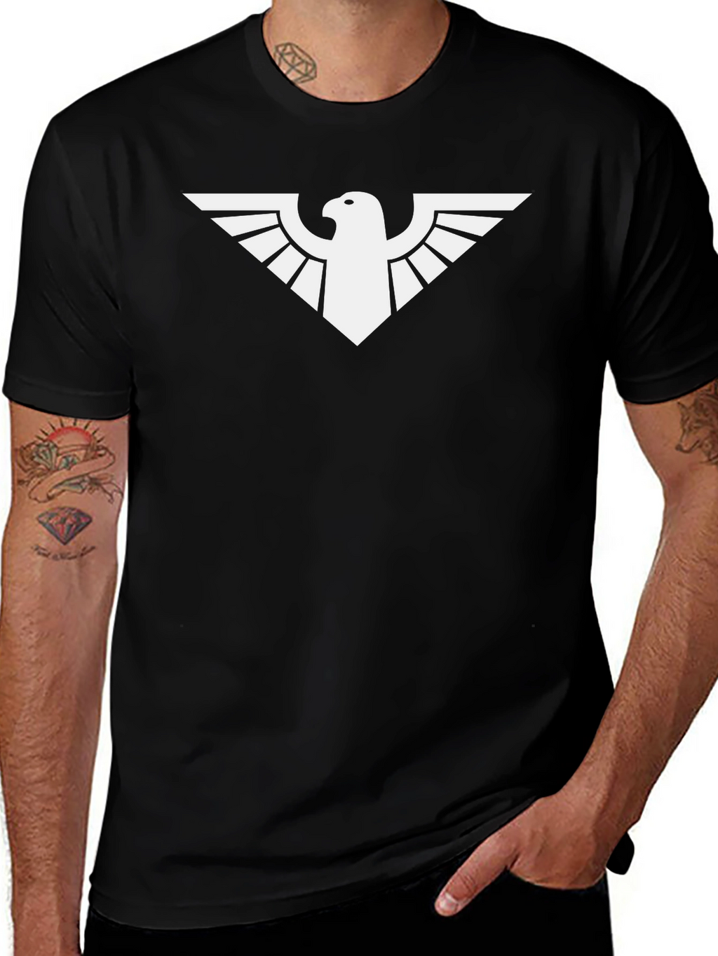 Eagle Crest Graphic T-Shirt - Black