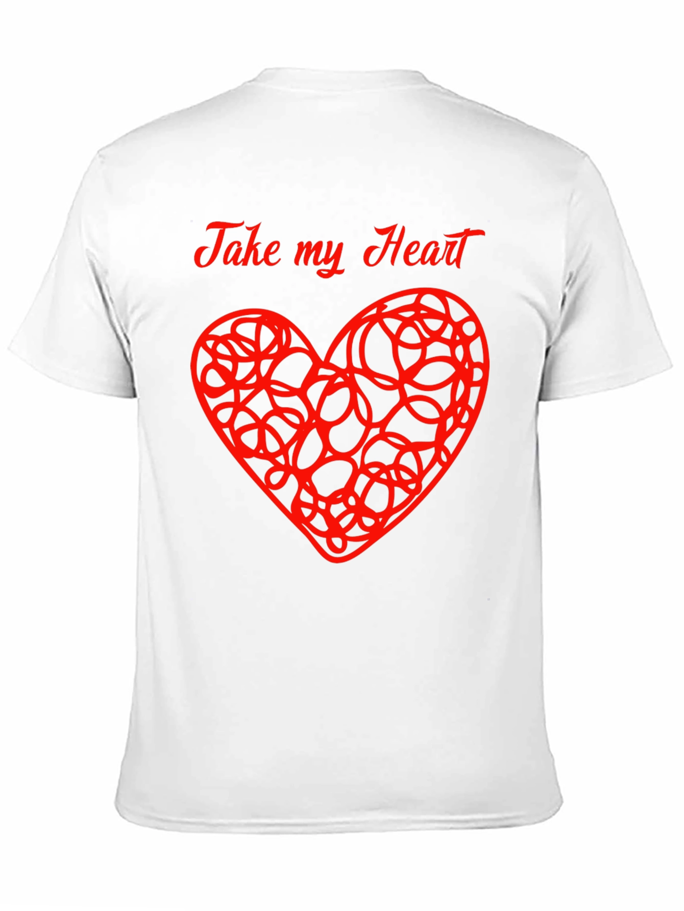 Take My Heart Graphic Tee - Black Cotton Blend