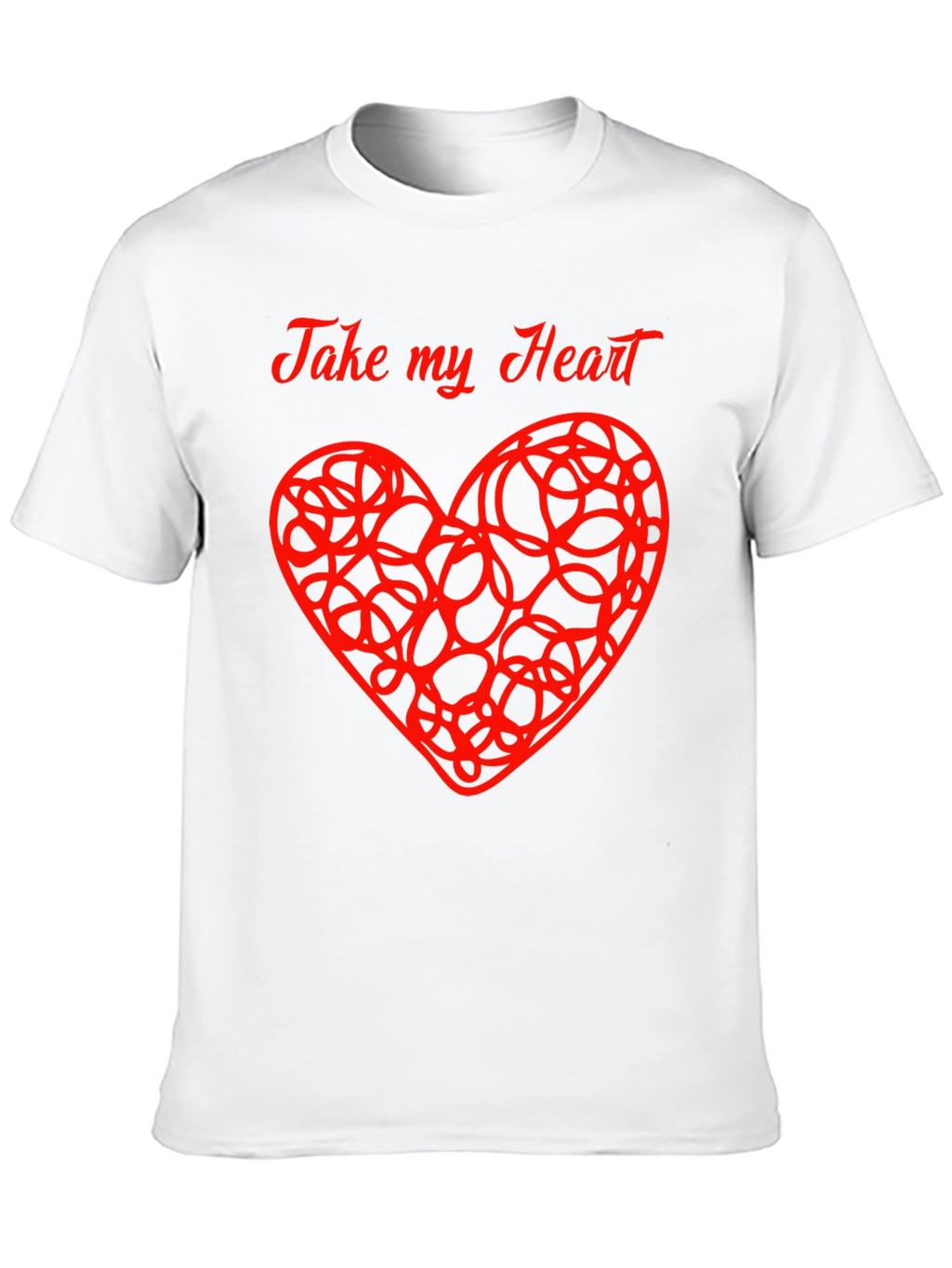 Take My Heart Graphic Tee - Black Cotton Blend