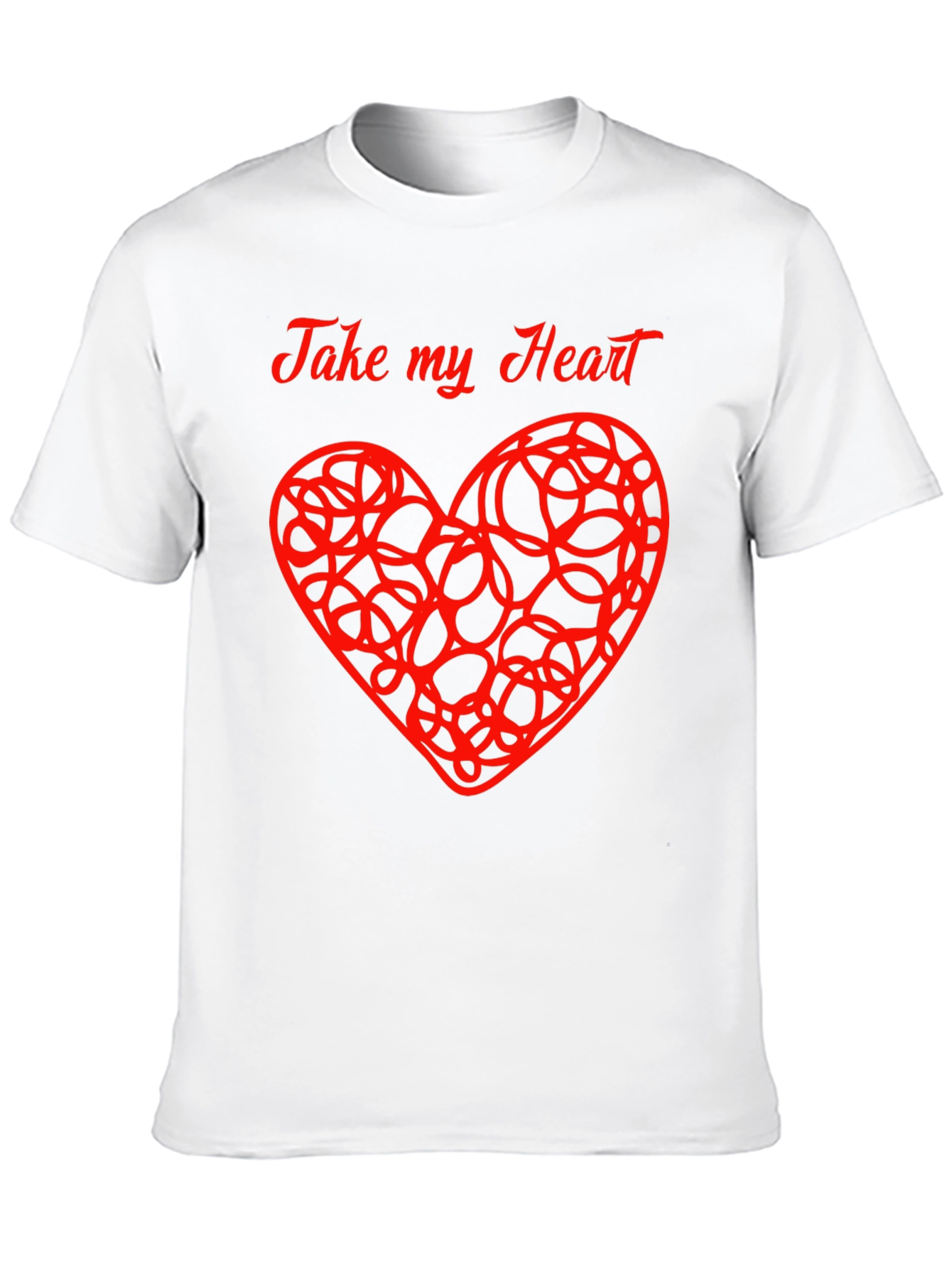 Take My Heart Graphic Tee - Black Cotton Blend