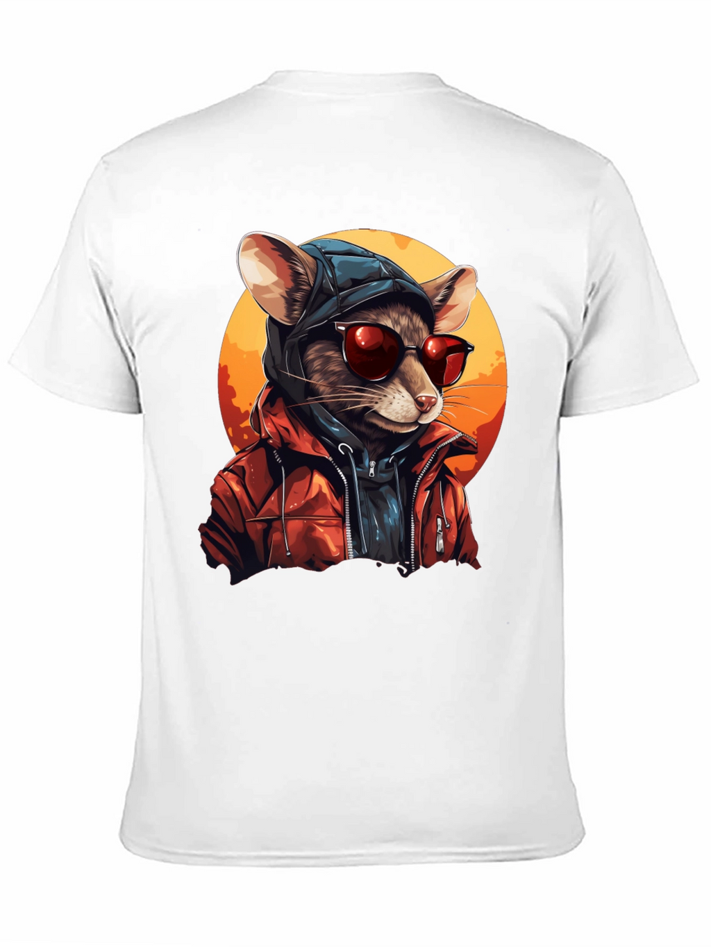 Cool Rat in Hoodie Graphic Tee