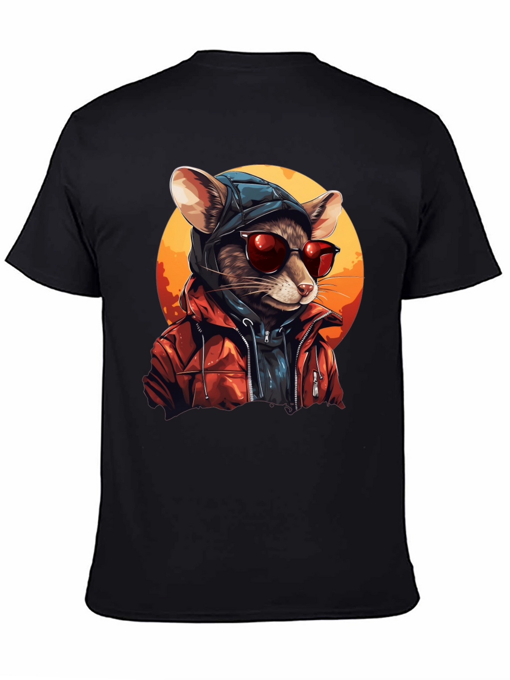 Cool Rat in Hoodie Graphic Tee