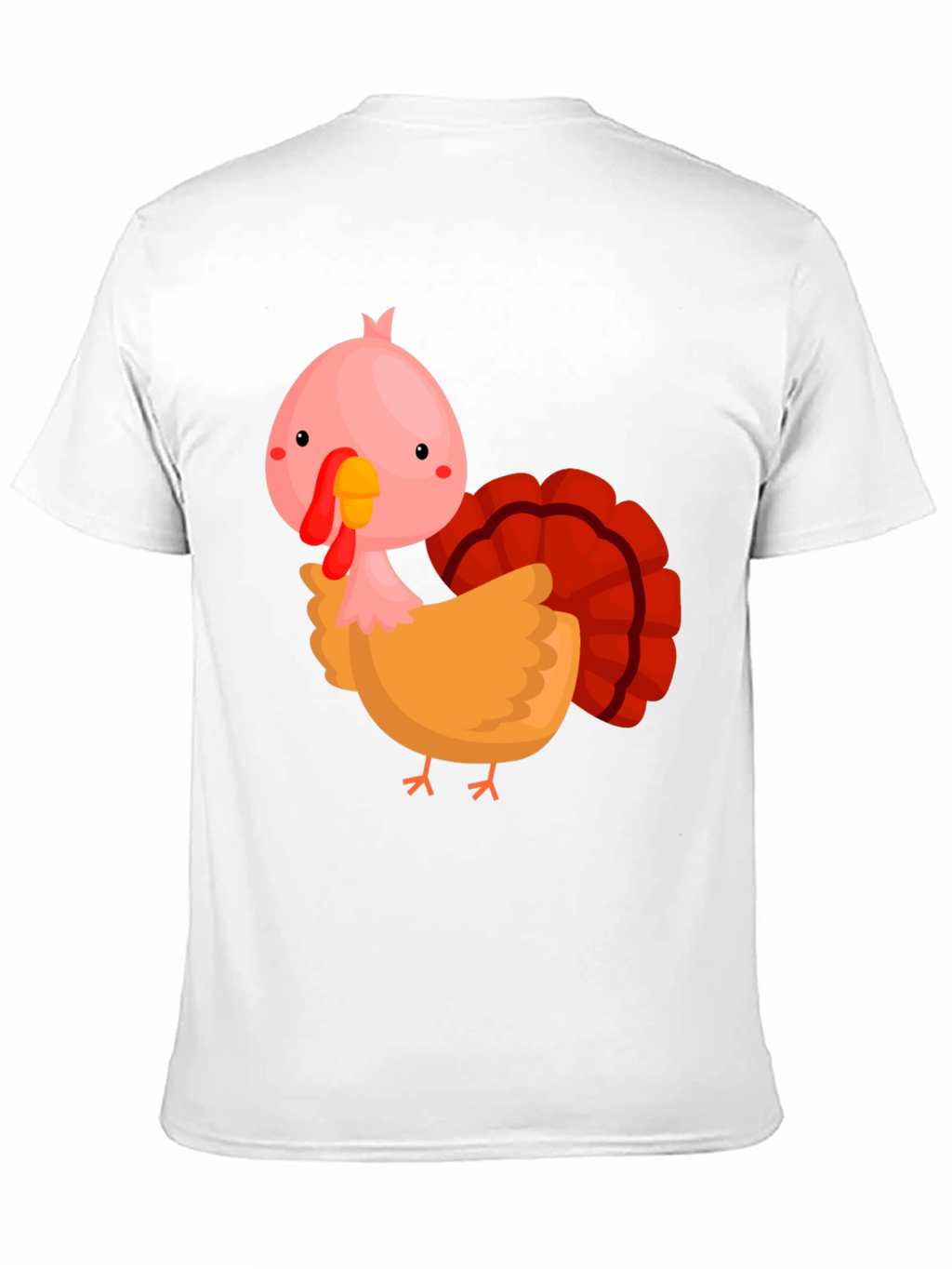 Cute Cartoon Turkey Graphic T-Shirt