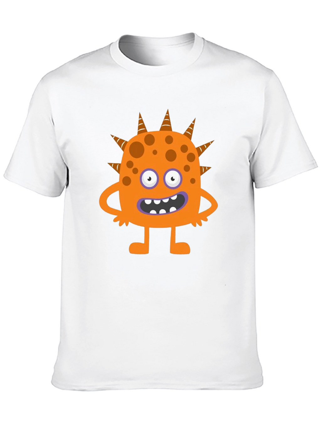 Fun Cartoon Monster Graphic Black T-Shirt