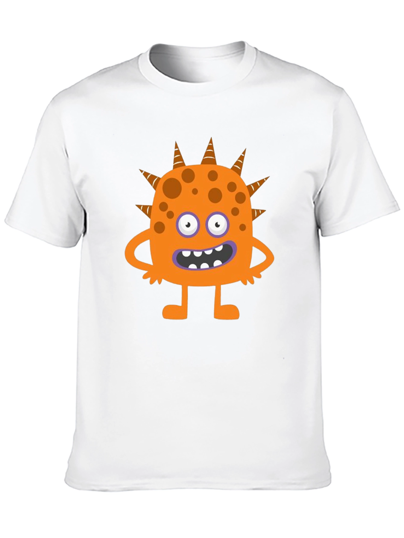 Fun Cartoon Monster Graphic Black T-Shirt