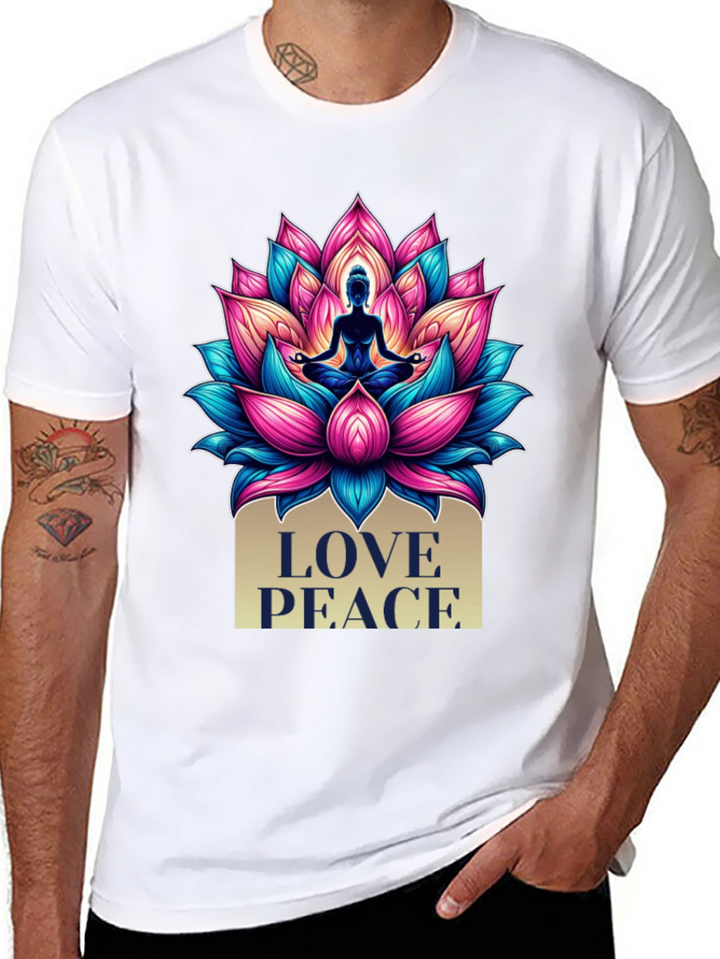 Love Peace Lotus Graphic Tee