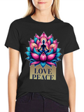 Love Peace Lotus Graphic Tee