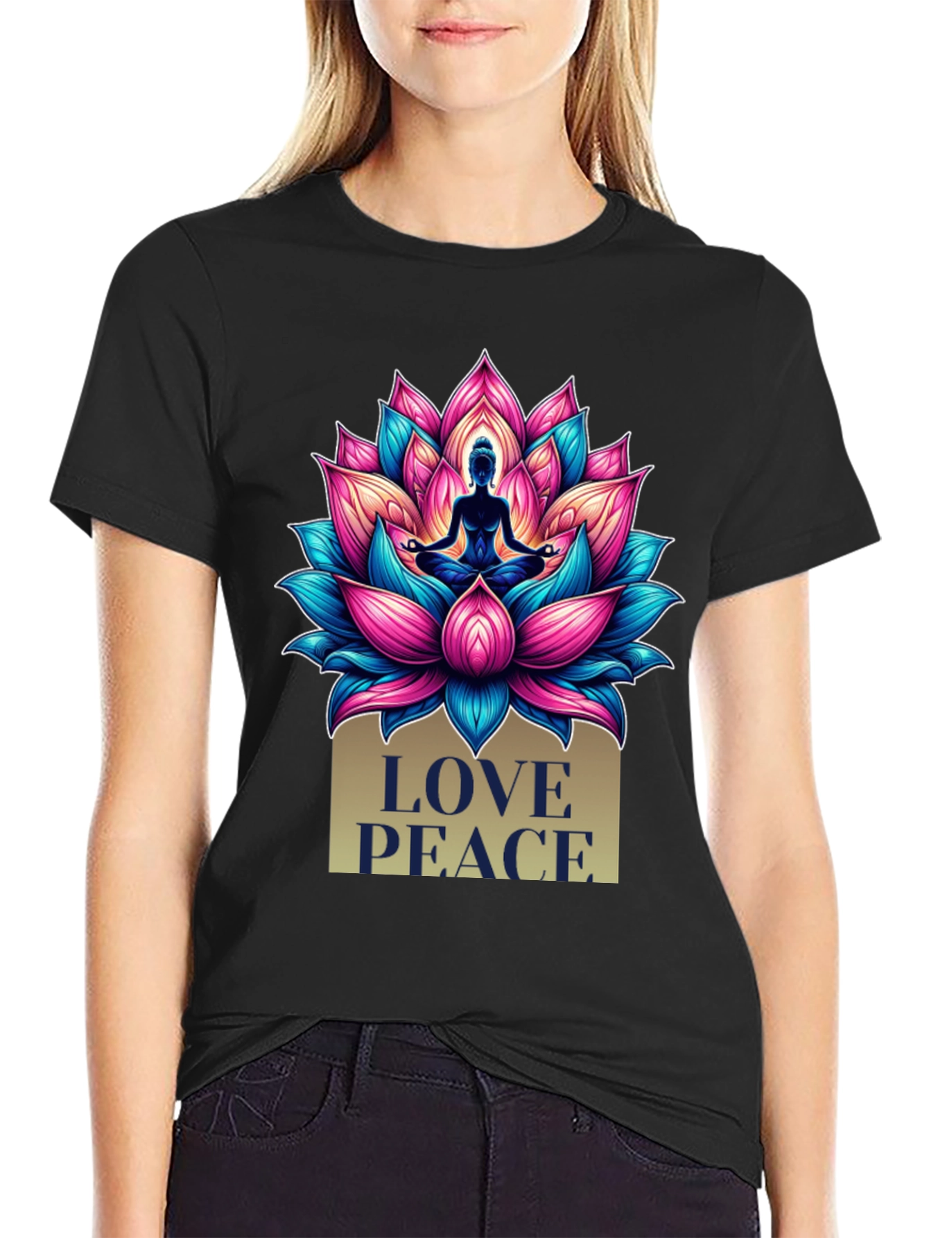 Love Peace Lotus Graphic Tee