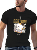 I Destroy Silence Cat Musician T-Shirt