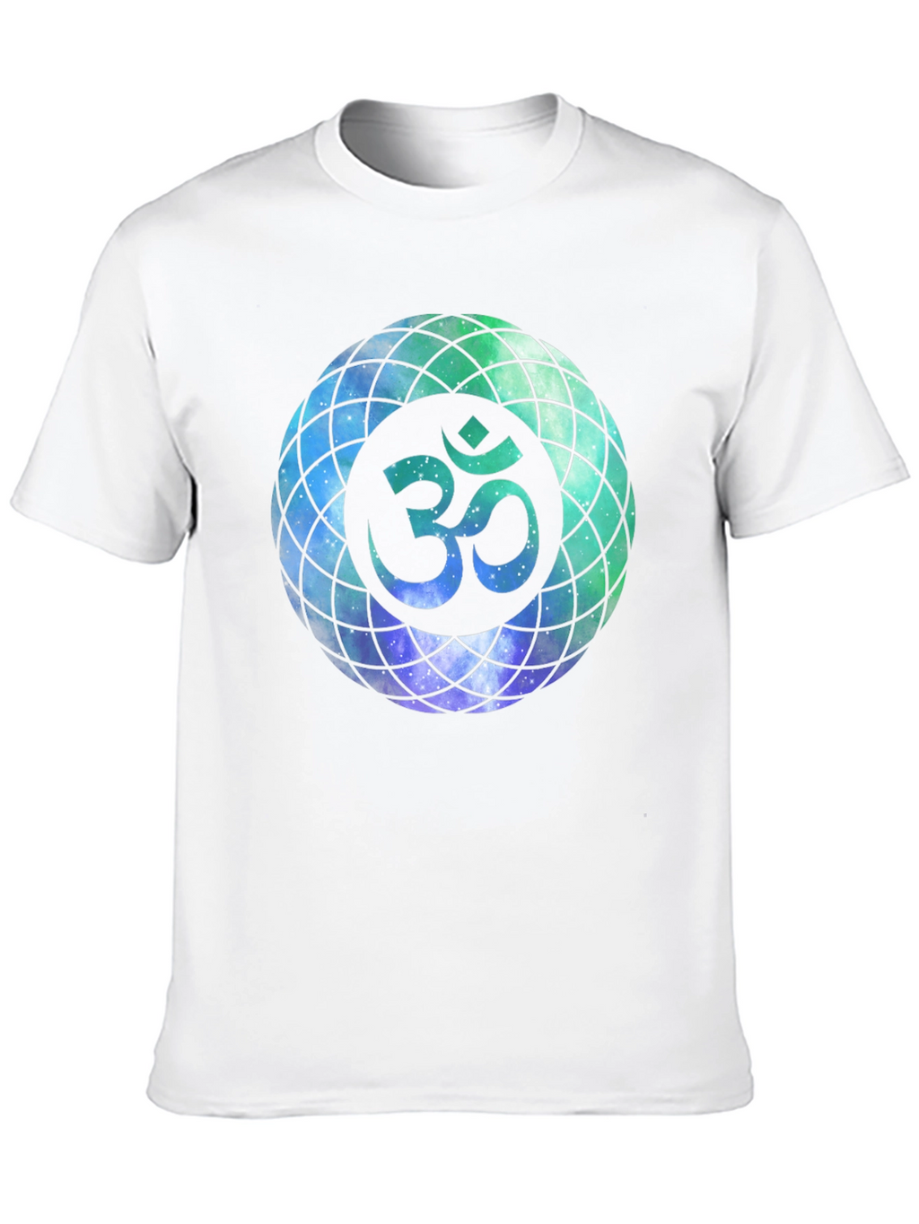 Om Galaxy Design T-Shirt - Mens Black Tee