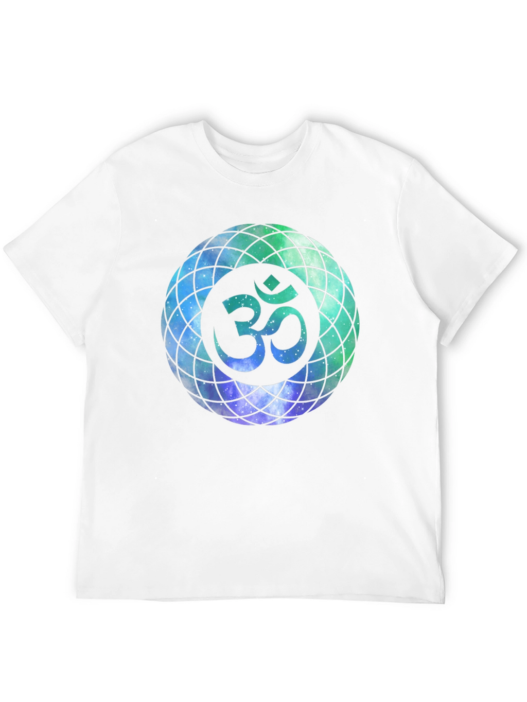 Om Galaxy Design T-Shirt - Mens Black Tee