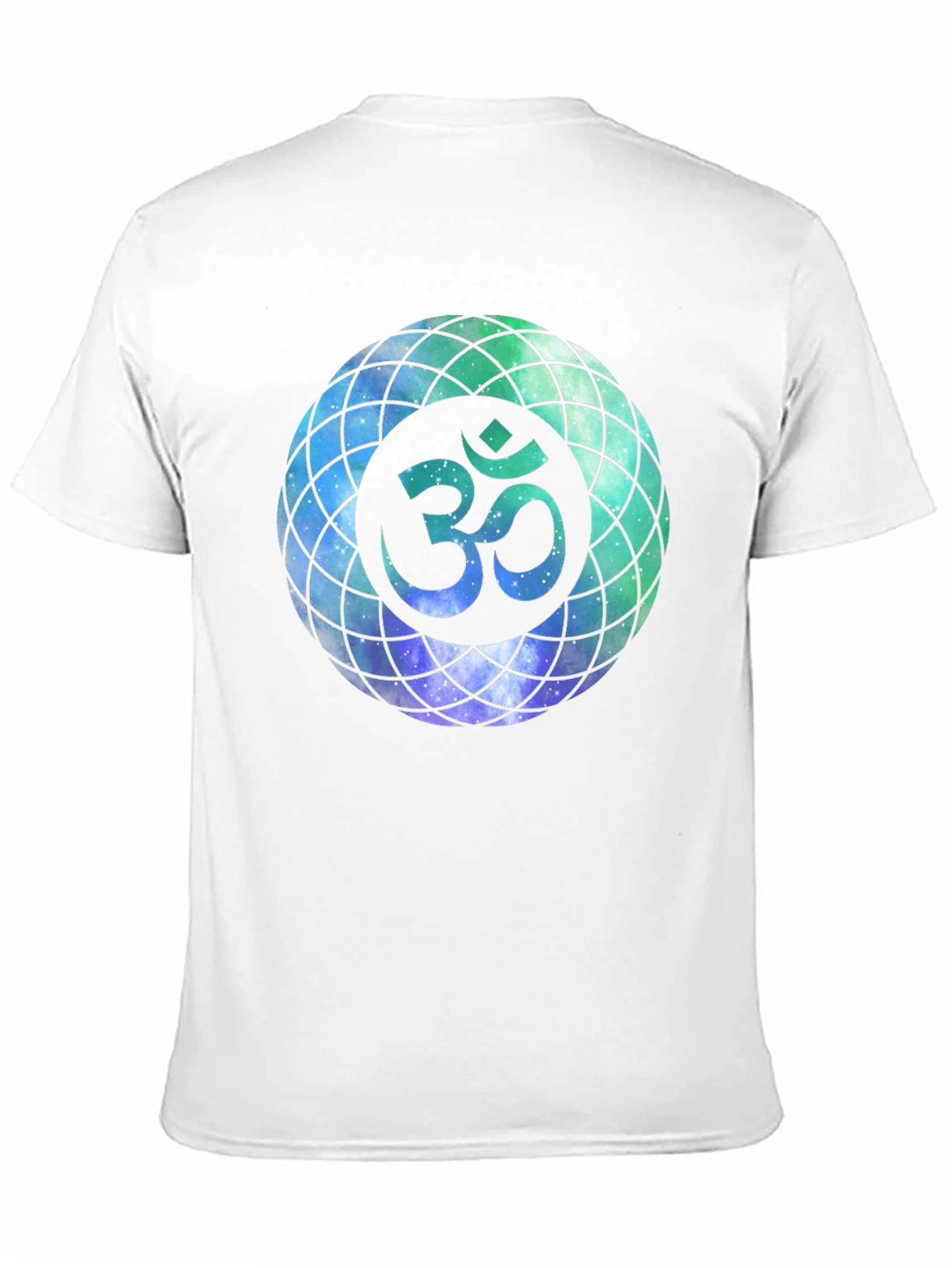Om Galaxy Design T-Shirt - Mens Black Tee