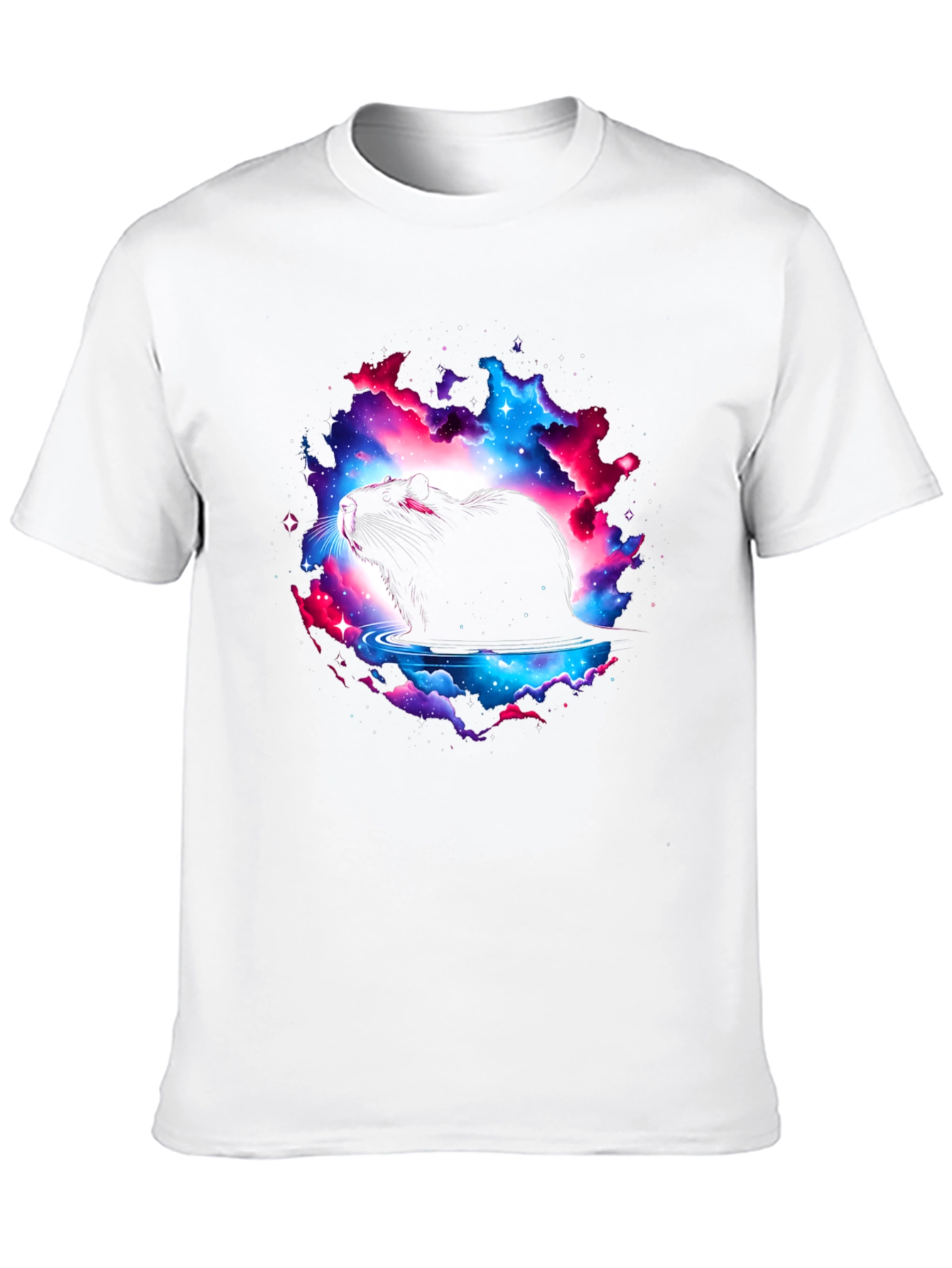 Cosmic Nutria T-Shirt - Black Cotton Blend Tee