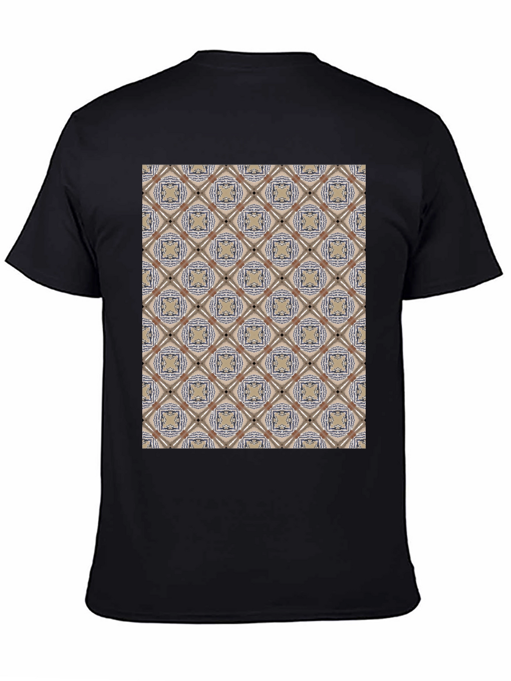 Patterned Black T-Shirt - Unique Design