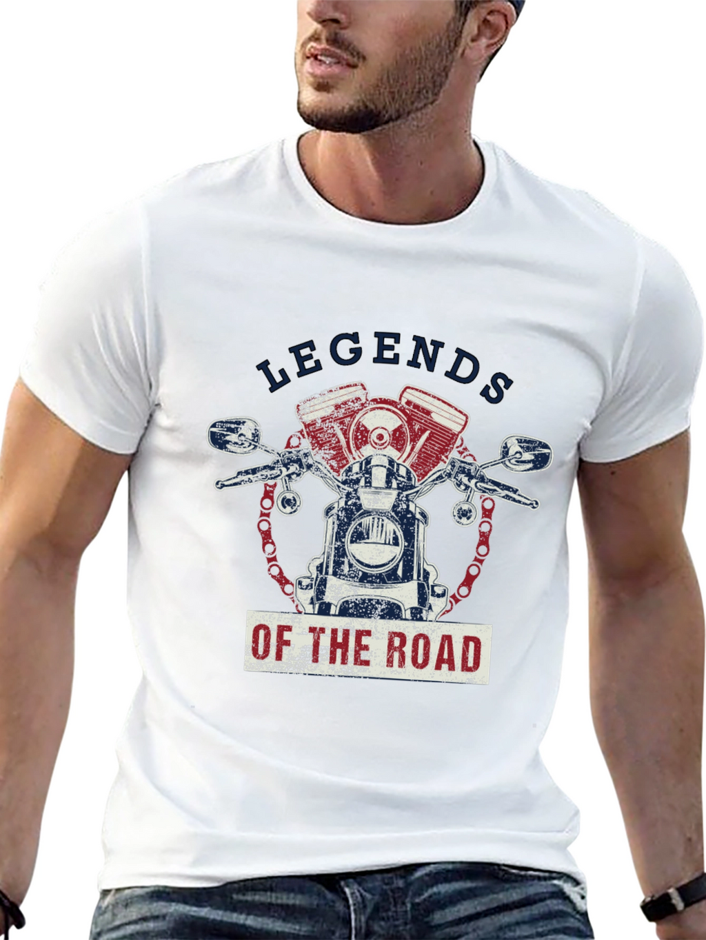 Legends of the Road Motorcycle Graphic T-Shirt