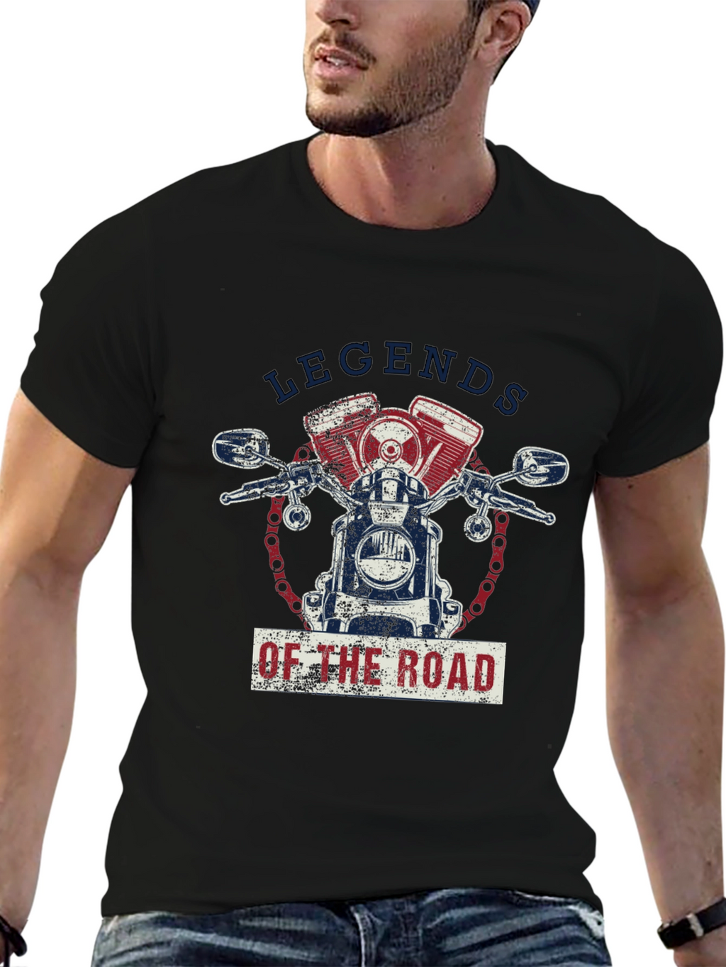 Legends of the Road Motorcycle Graphic T-Shirt