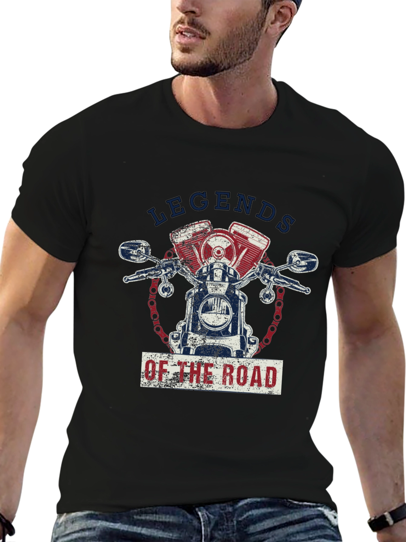 Legends of the Road Motorcycle Graphic T-Shirt