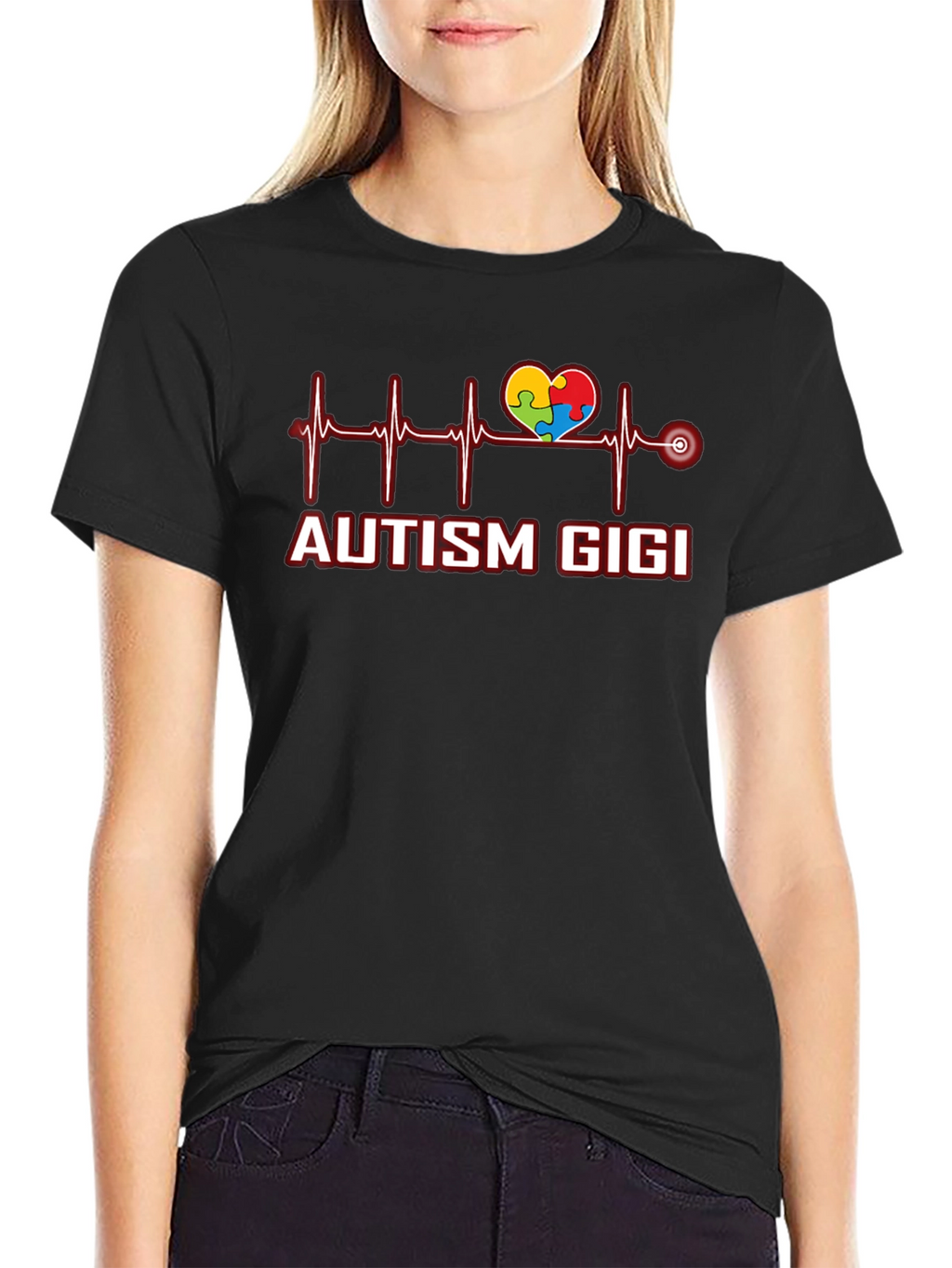 Autism Gigi Heartbeat T-Shirt