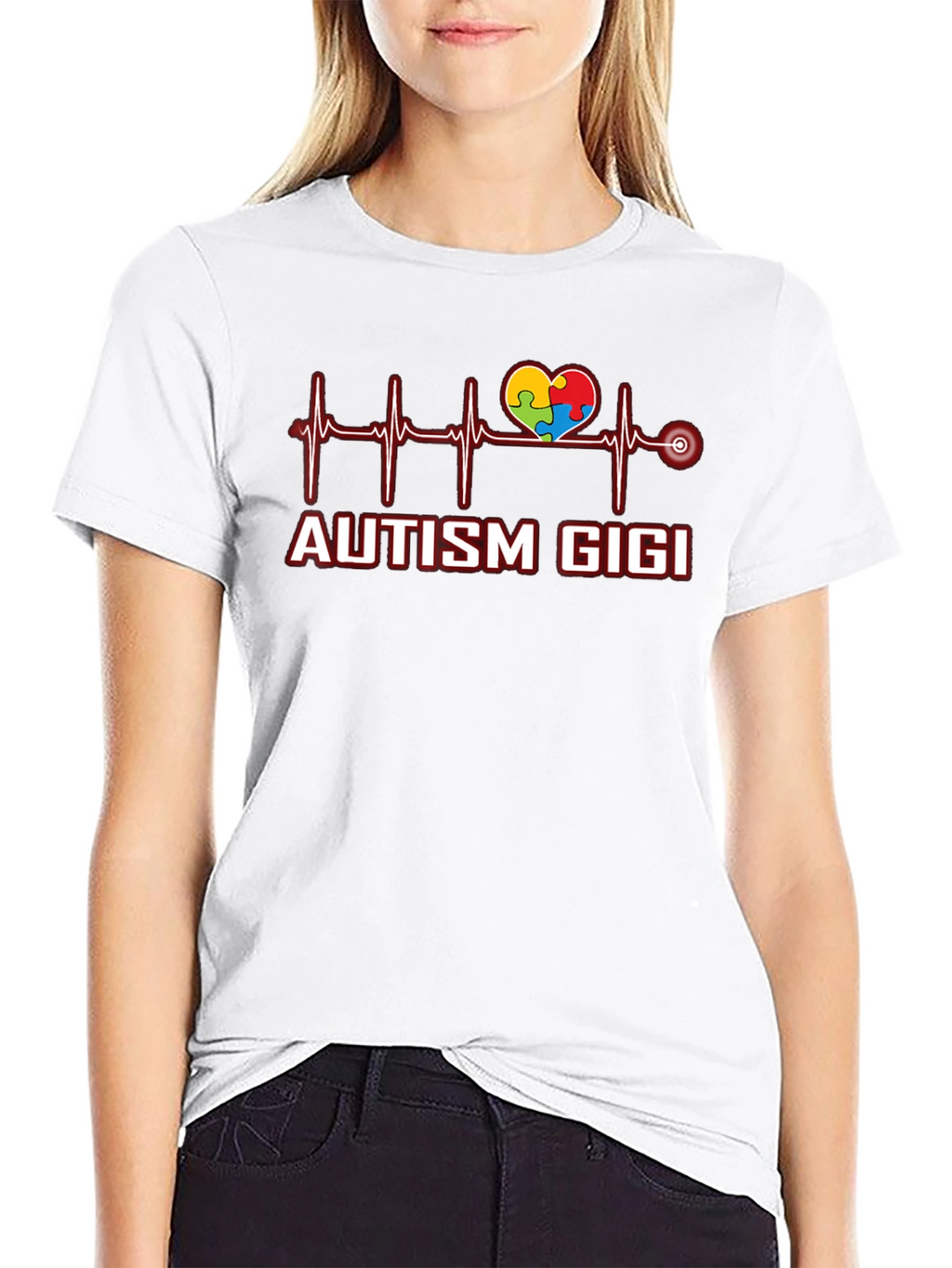 Autism Gigi Heartbeat T-Shirt
