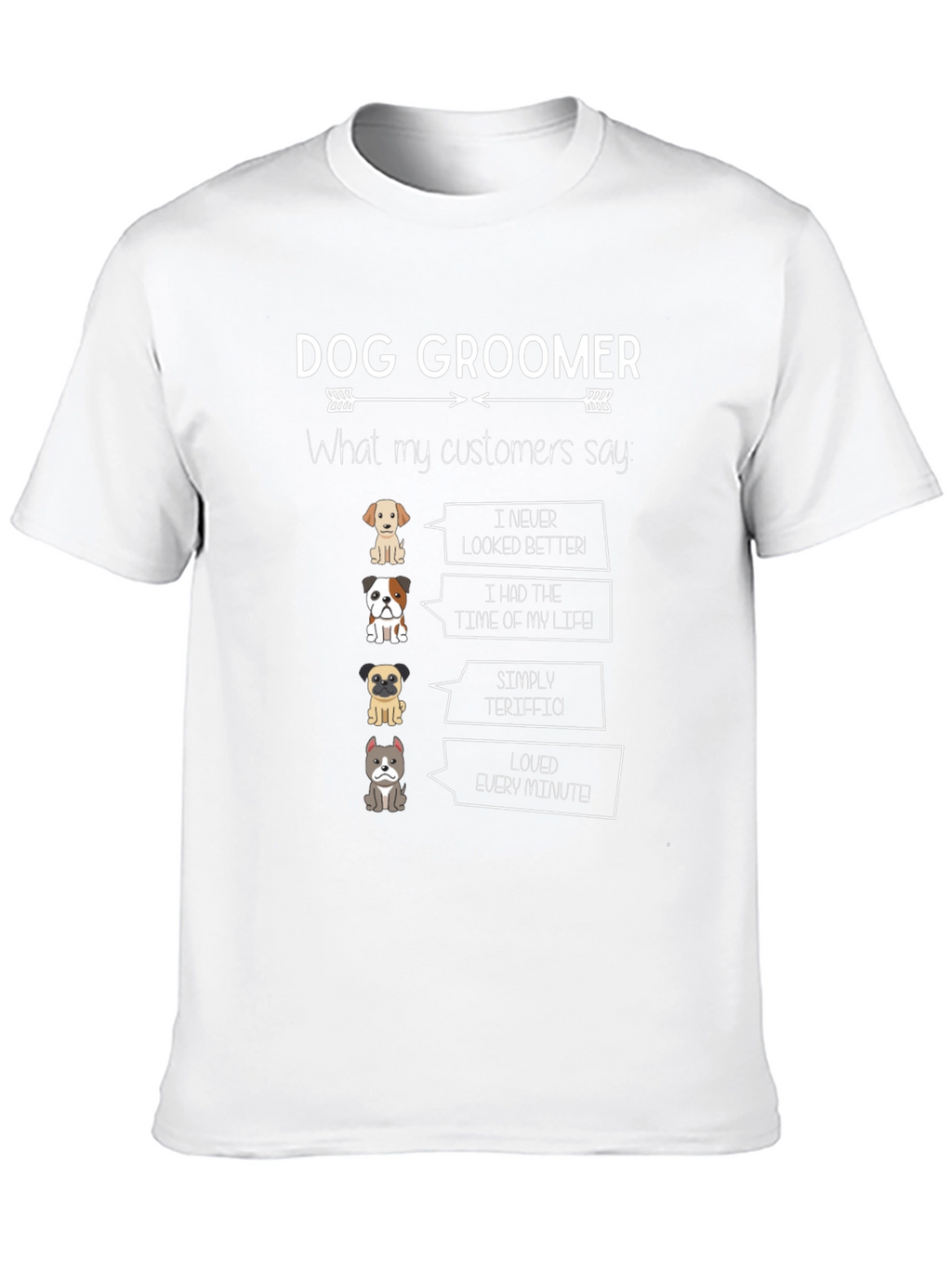 Dog Groomer T-Shirt - Cute Pet Customer Quotes