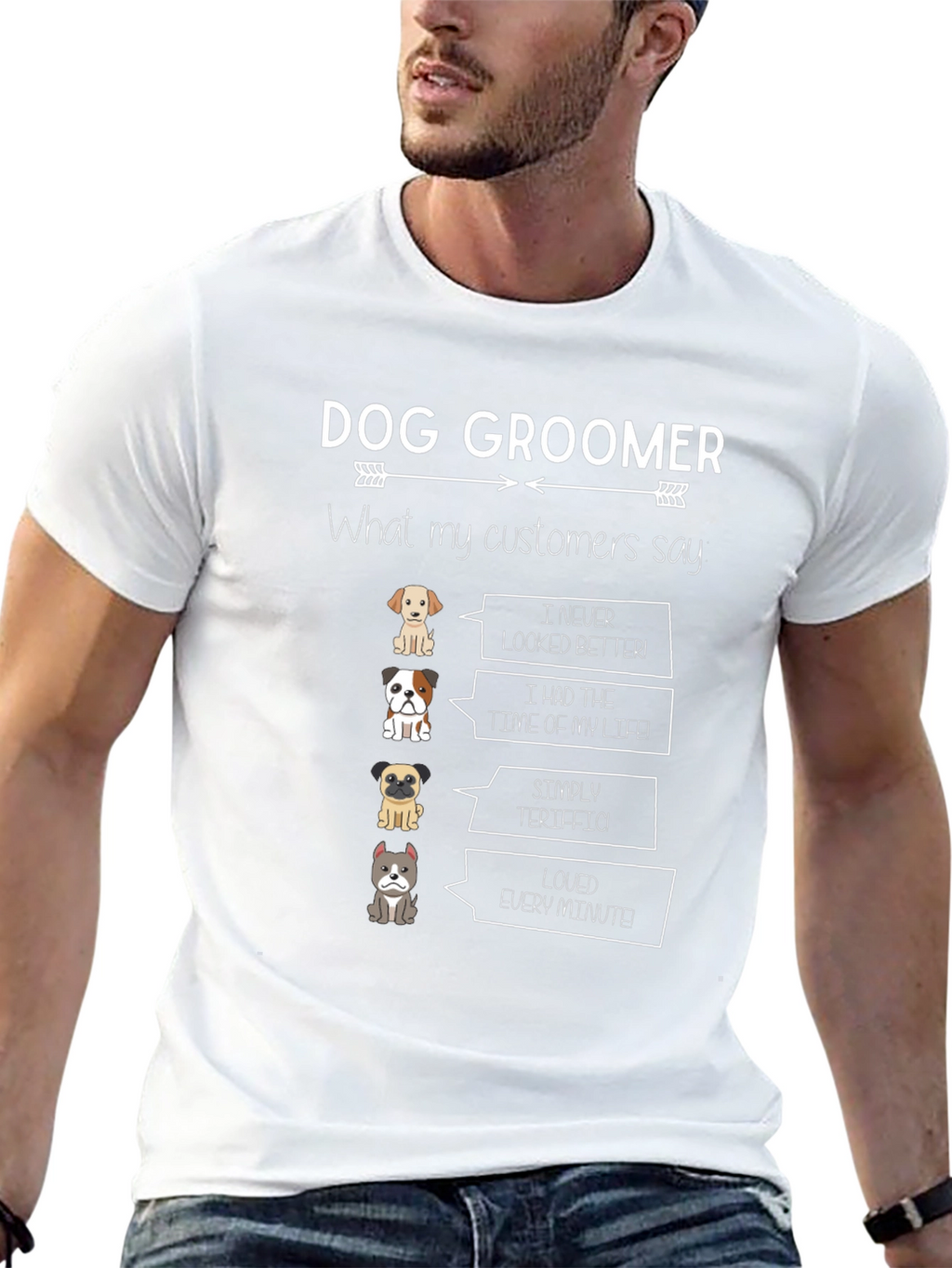 Dog Groomer T-Shirt - Cute Pet Customer Quotes
