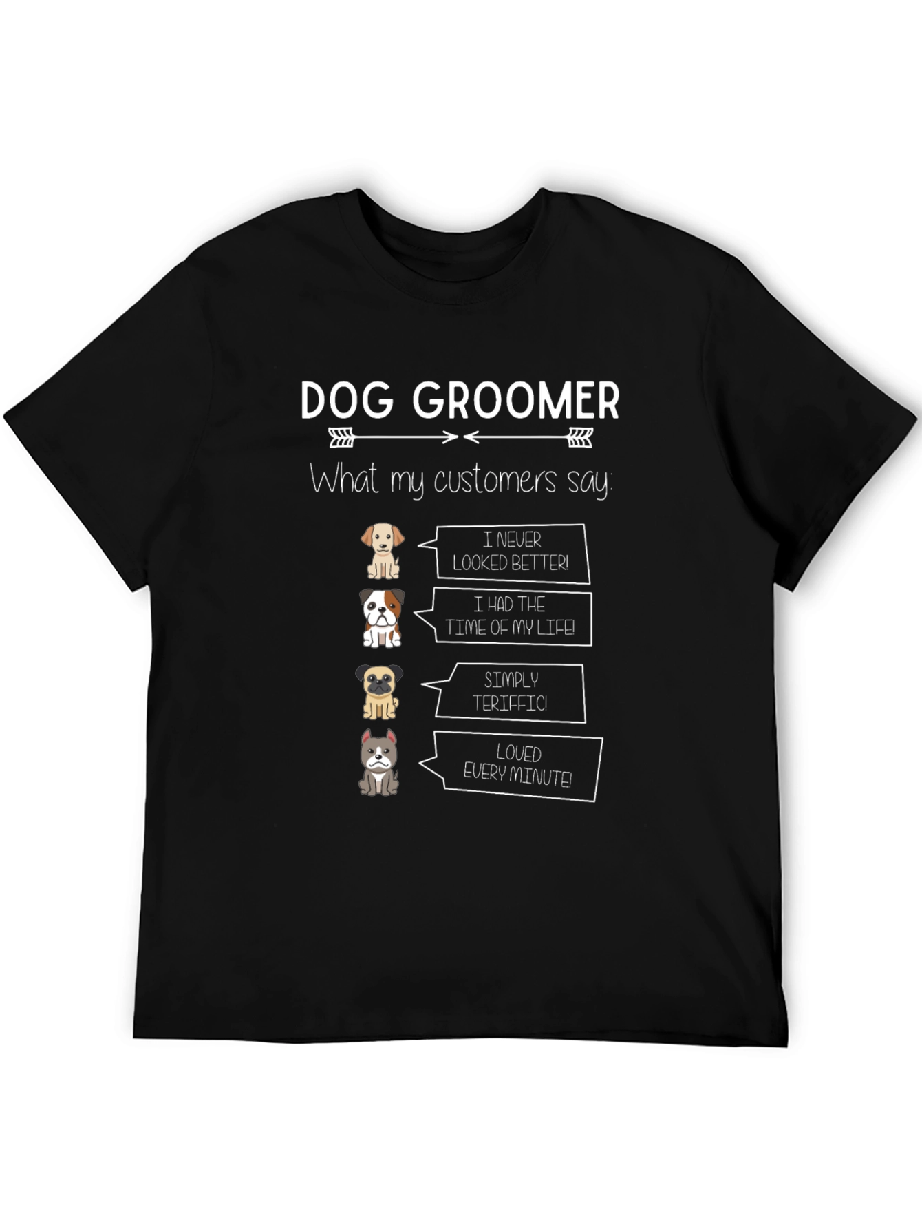 Dog Groomer T-Shirt - Cute Pet Customer Quotes