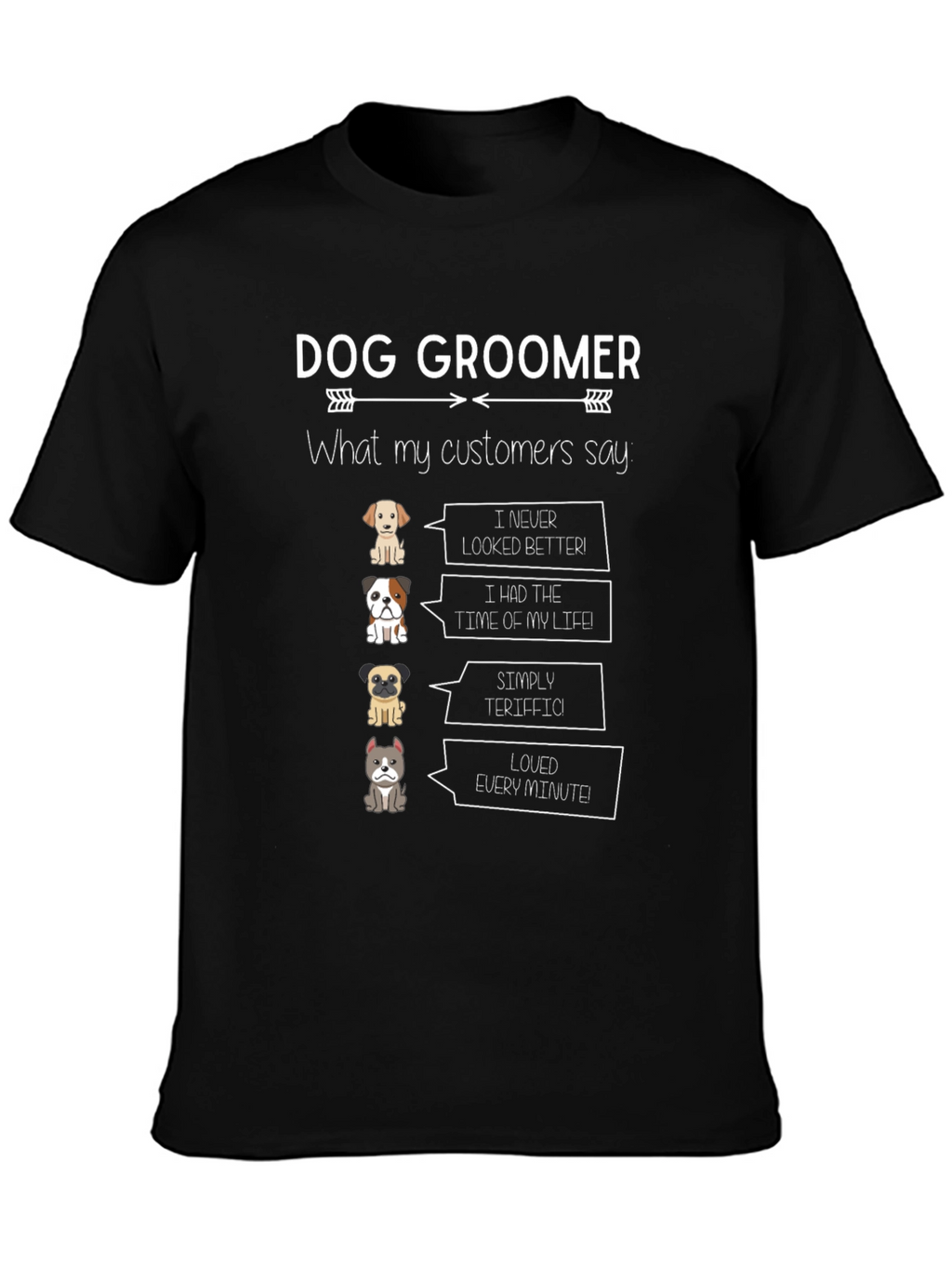 Dog Groomer T-Shirt - Cute Pet Customer Quotes