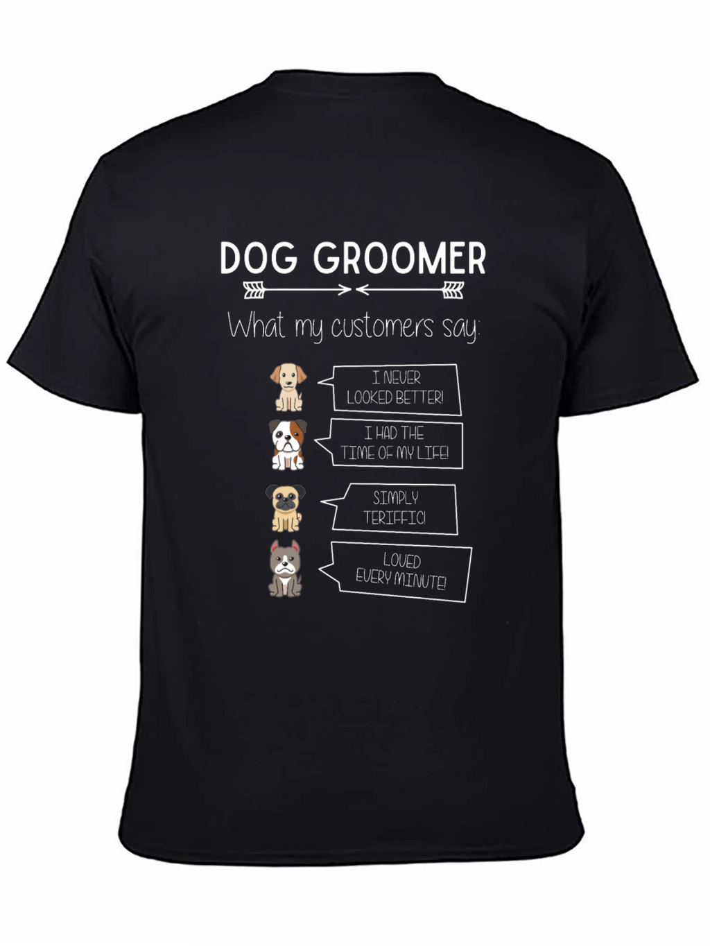 Dog Groomer T-Shirt - Cute Pet Customer Quotes