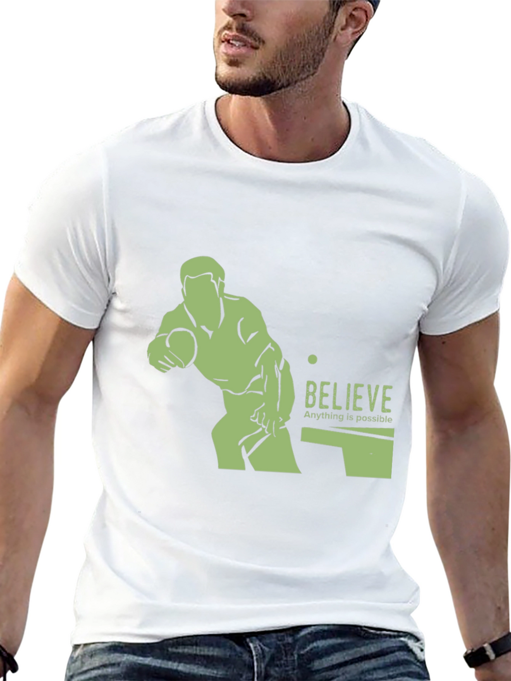 Believe Table Tennis Graphic Tee