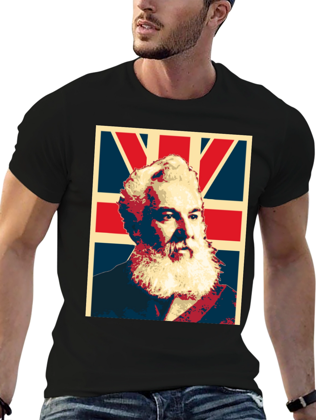 Alexander Graham Bell UK Flag Graphic T-Shirt