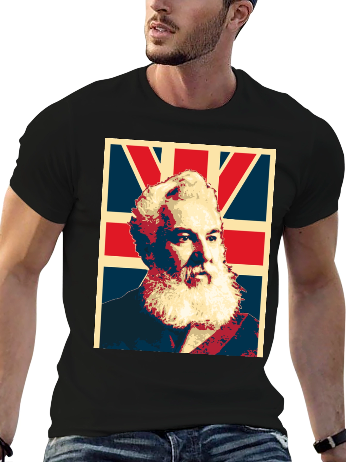 Alexander Graham Bell UK Flag Graphic T-Shirt