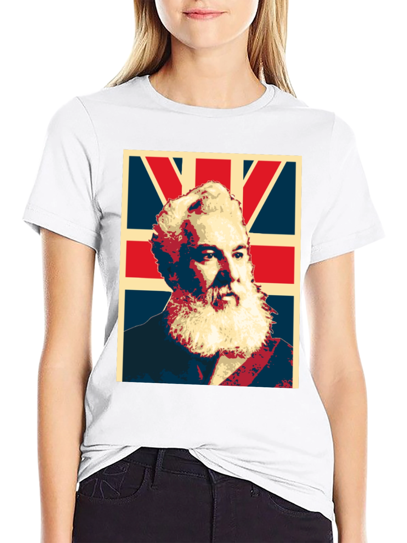 Alexander Graham Bell UK Flag Graphic T-Shirt