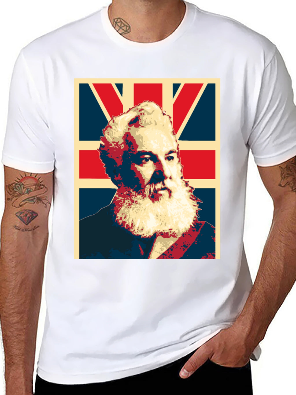 Alexander Graham Bell UK Flag Graphic T-Shirt