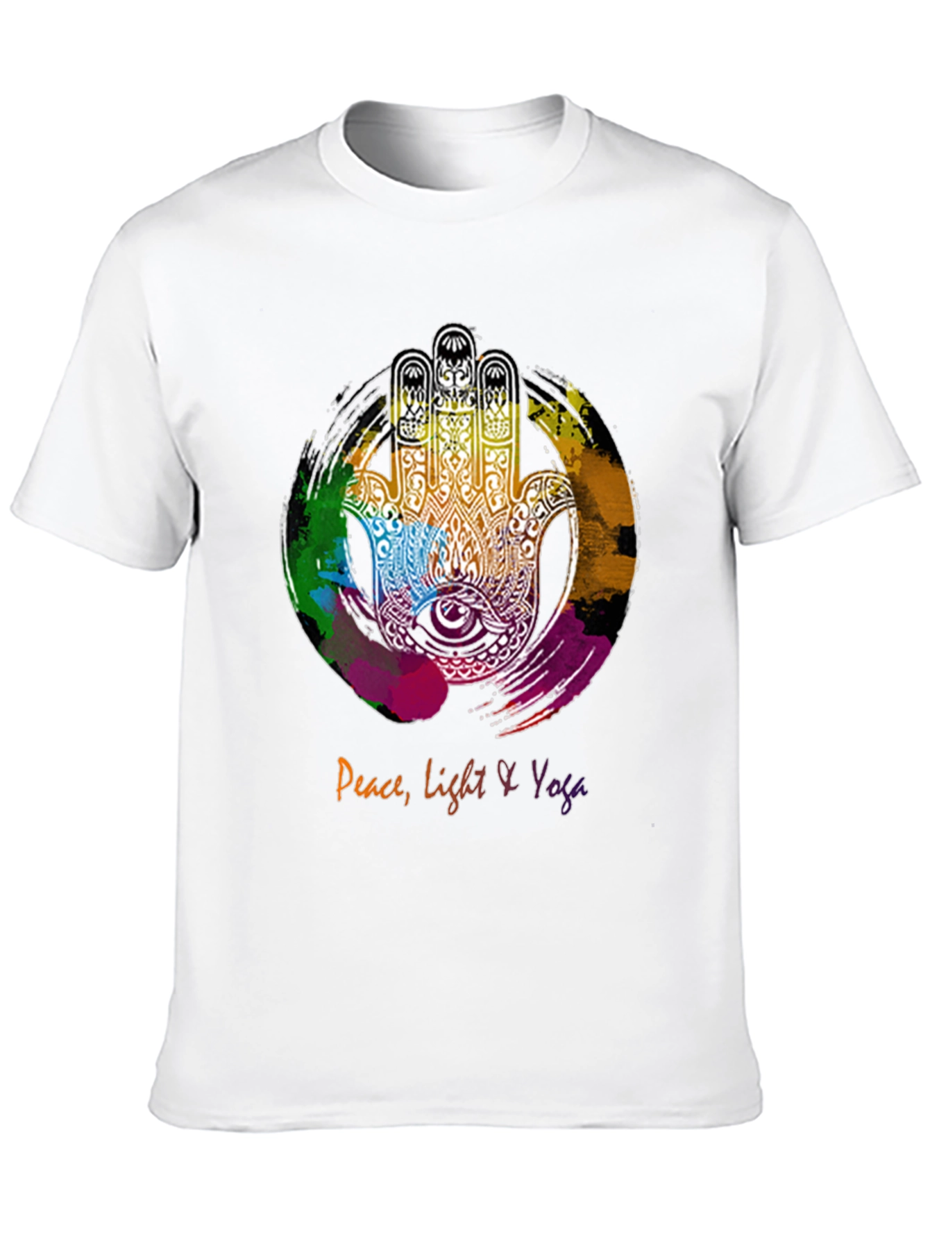 Peace Light & Yoga Hamsa Hand Graphic Tee
