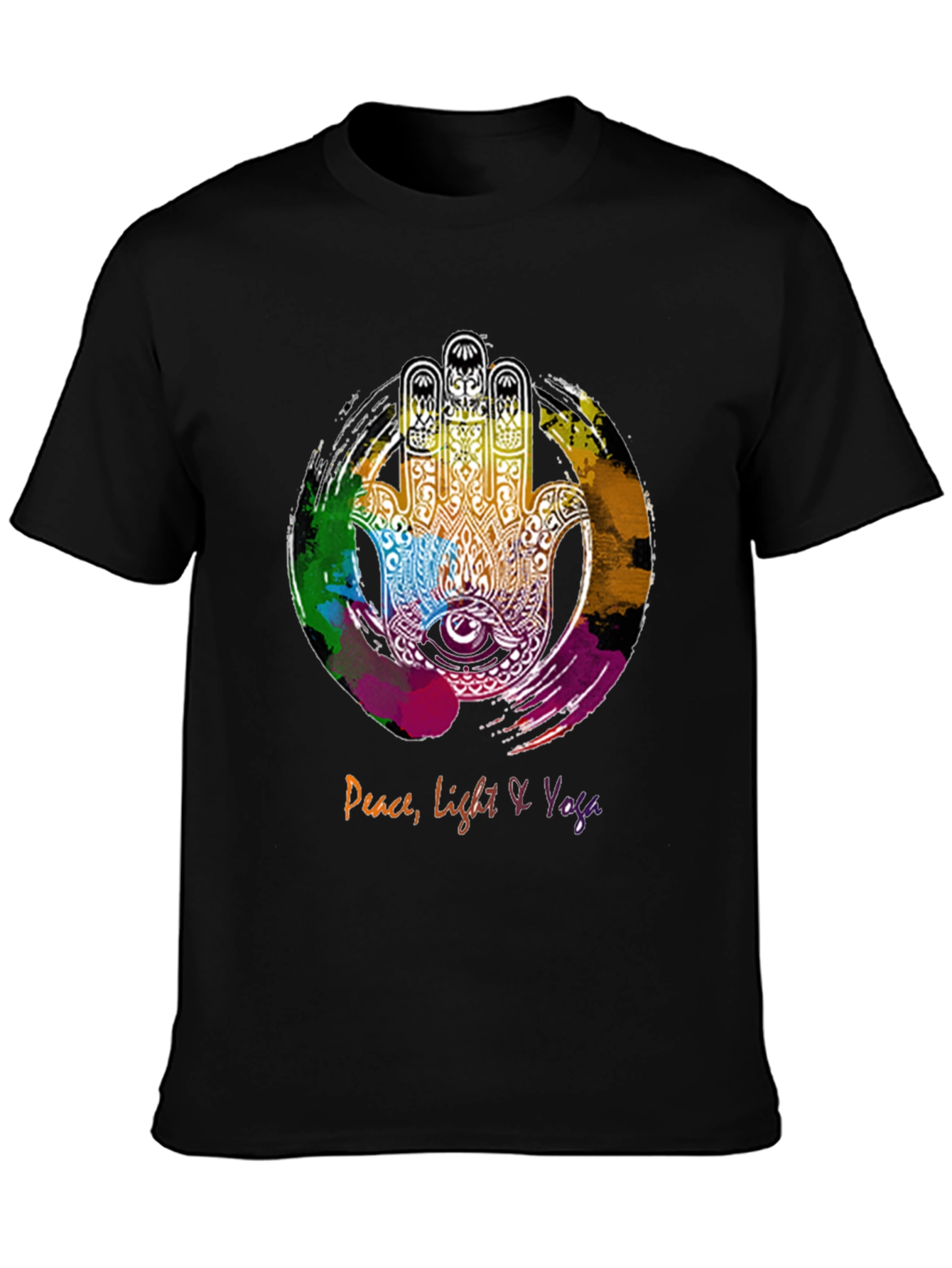 Peace Light & Yoga Hamsa Hand Graphic Tee